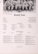 Load image into Gallery viewer, Varsity Baseball Team Photo in 1939 South Hill High School Yearbook in Mecklenburg County, VA

