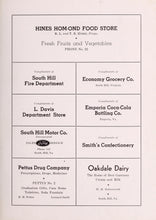 Load image into Gallery viewer, Old vintage ads in 1939 South Hill High School Yearbook in Mecklenburg County, Virginia Oakdale Dairy, Pettus Drug Company, South Hill Motor Company, Hine Hom-Ond Food Store
