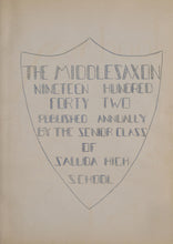 Load image into Gallery viewer, The Middlesaxon Senior Class of 1942 Middlesex County High School Yearbook in Saluda, VA
