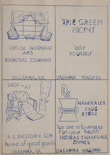 Load image into Gallery viewer, Taylor Hardwar and Furniture Company, The Green Front, Marshall's Drug Store vintage ads in 1943 Middlesex County High School Yearbook in Urbanna, Virginia
