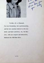 Load image into Gallery viewer, Mrs. H.L. Chenault in the 1949 King William High School Yearbook in King William County, VA 
