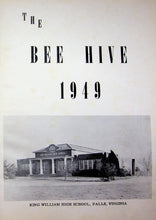 Load image into Gallery viewer, 1949 King William High School Yearbook in King William County, VA THE BEE HIVE Palls, Virginia
