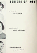 Load image into Gallery viewer, Seniors of 1951 Suffolk High School Yearbook in Virginia Pictures of Senior Students
