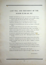 Load image into Gallery viewer, Senior Class last will and testament in the 1952 Pleasant Hill High School Yearbook in King and Queen County, Virginia
