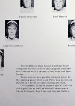 Load image into Gallery viewer, Football team players in the 1953 Middlesex County High School Yearbook in Saluda, Virginia
