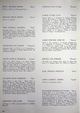 Load image into Gallery viewer, Names of Senior Students in the 1964 Patrick Henry High School Yearbook in Ashland, VA
