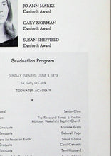 Load image into Gallery viewer, Photographs of Outstanding High School Seniors in 1973 Tidewater Academy Yearbook in Wakefield, Virginia
