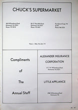 Load image into Gallery viewer, Vintage ads of Chuck&#39;s Supermarket in the 1979 Chickahominy Academy Yearbook in Henrico, VA
