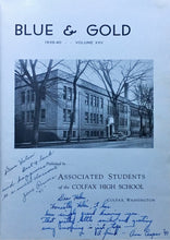 Load image into Gallery viewer, Blue &amp; Gold 1940 Colfax High School yearbook in Whitman County, Washington

