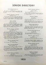 Load image into Gallery viewer, Senior Students names in the senior directory at Greenbrier Military School during school year of 1951
