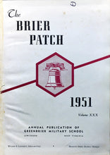 Load image into Gallery viewer, 1951 Greenbrier Military High School and College in Lewisburg, West Virginia The Brier Patch yearbook
