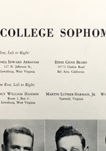 Load image into Gallery viewer, Sophomore Students at Greenbrier Military School in 1953 Lewisburg, WV
