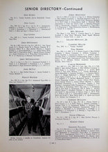 Load image into Gallery viewer, List of students in the 1959 Greenbrier Military High School Yearbook in Lewisburg, West Virginia
