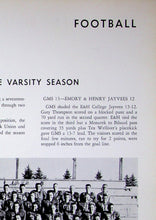 Load image into Gallery viewer, Varsity Football Team in the 1959 Greenbrier Military High School Yearbook in Lewisburg, West Virginia
