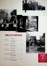 Load image into Gallery viewer, Table of Contents in the 1959 Greenbrier Military High School Yearbook in Lewisburg, West Virginia
