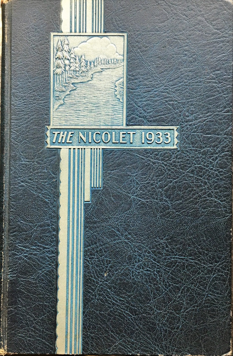 1933 Menasha High School Yearbook in Wisconsin